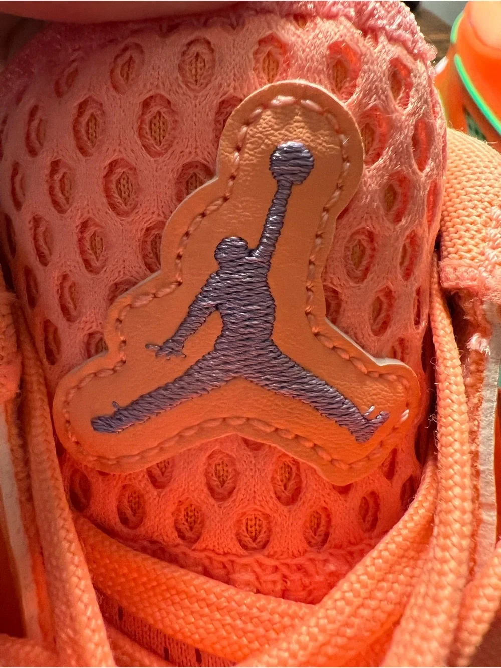 Jordan Peach Jam/Orange Pulse/Electro Green Heir Series Sneakers